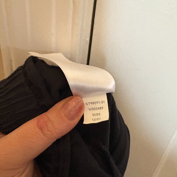 Athleta Playa Linen Wide Leg Crop Pant in Black - 12 - Picture 5 of 9